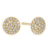 886 Royal Mint  Pavé Large Studs in 18ct Yellow Gold