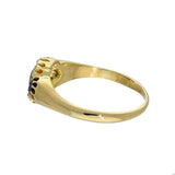 Antique 18ct Yellow Gold Sapphire and Diamond Cluster Ring c.1893