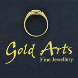 Antique 18ct Yellow Gold Sapphire and Diamond Cluster Ring c.1893