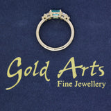 Pre-owned 18ct Yellow Gold Emerald & Diamond Dress Ring
