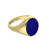 Vintage 18ct Yellow Gold Lapis Lazuli Signet Ring 1960's