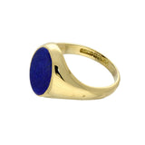 Vintage 18ct Yellow Gold Lapis Lazuli Signet Ring 1960's