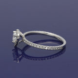 Pre-loved 18ct White Gold Certificated Heart Shape Diamond Halo Ring