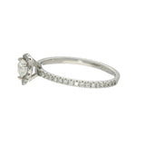 Pre-loved 18ct White Gold Certificated Heart Shape Diamond Halo Ring