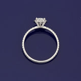 Pre-loved 18ct White Gold Certificated Heart Shape Diamond Halo Ring