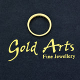 18ct Yellow Gold Emerald & Princess Cut Diamond Half Eternity Ring