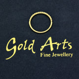 18ct Yellow Gold 0.32ct Diamond Slim 1.7mm Half Eternity Ring
