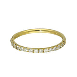 18ct Yellow Gold 0.32ct Diamond Slim 1.7mm Half Eternity Ring