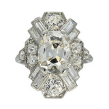 Pre-Loved Platinum Vintage Art Deco Diamond Cocktail Ring