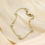 9ct Yellow Gold 0.70ct Laboratory-Grown Diamond Yard Bracelet Bezel Setting