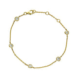 9ct Yellow Gold 0.70ct Laboratory-Grown Diamond Yard Bracelet Bezel Setting
