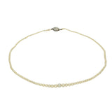 Antique Round Graduated Natural Saltwater Pearl 15' Necklace