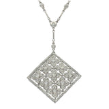 18ct WG 2.32ct Dia Fancy P'dant on 19' Chain