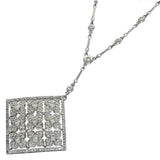 18ct WG 2.32ct Dia Fancy P'dant on 19' Chain