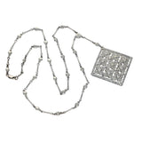 18ct WG 2.32ct Dia Fancy P'dant on 19' Chain