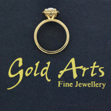 18ct Yellow Gold Laboratory-Grown 1.75ct Oval Diamond Halo Ring