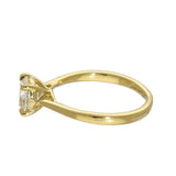 18ct Yellow Gold Laboratory-Grown Round 1ct Diamond Solitaire Ring
