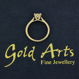 18ct Yellow Gold Laboratory-Grown Round 1ct Diamond Solitaire Ring