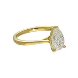 18ct Yellow Gold Laboratory-Grown 1.55ct Pear Shape Diamond Solitaire Ring