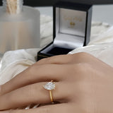 18ct Yellow Gold Laboratory-Grown 1.55ct Pear Shape Diamond Solitaire Ring