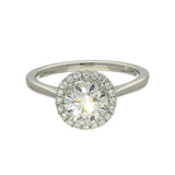 Platinum Laboratory-Grown 1ct Diamond Halo Ring