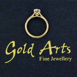 18ct Yellow Gold Laboratory-Grown 1ct Oval Diamond Solitaire Shoulders Ring