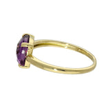 18ct Yellow Gold Amethyst Single Stone Ring