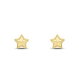9ct Yellow Gold Star Stud Earrings with Pointed Centre 5.5mm