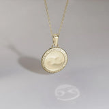 886 The Royal Mint - 886 Caustic Cancer Pendant with 18' Chain in 9ct Yellow Gold