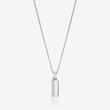 886 The Royal Mint - 886 Small Bar Pendant with 18' Chain in Sterling Silver