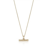 886 The Royal Mint - 886 Small T-Bar Pendant with 18' Chain in 9ct Yellow Gold