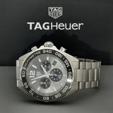 Pre-owned Tag Heuer F1 CAZ1011 Grey Dial Quartz 43mm Watch
