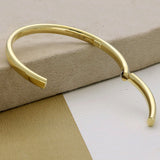 9ct Yellow Gold Cuff Torque Hinged 6mm Bangle