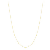 9ct Yellow Gold Diamond Motif Trace Link Necklace 18"