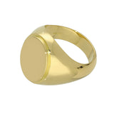 18ct Yellow Gold Large Oval 17 x 12mm Solid Signet Ring