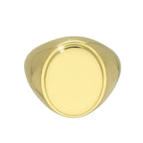 18ct Yellow Gold Large Oval 17 x 12mm Solid Signet Ring