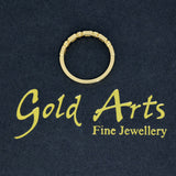 18ct Yellow Gold 0.25ct Mix Cut Diamond Milgrain Half Eternity Ring