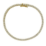 9ct Yellow Gold Laboratory-Grown Diamond Tennis Bracelet - 3.00ct