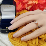 18ct Rose Gold Rainbow Sapphire and Diamond Bridal Ring Set