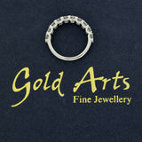 Platinum 1.55ct Diamond 3.5mm Half Eternity Ring