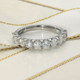 Platinum 1.55ct Diamond 3.5mm Half Eternity Ring
