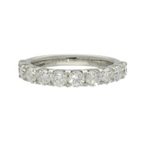 Platinum 1.55ct Diamond 3.5mm Half Eternity Ring