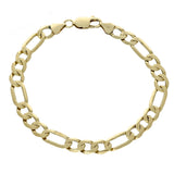Pre-loved Men's 9ct Yellow Gold Figaro Curb Bracelet 15g