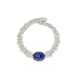 18ct White Gold Sapphire & Diamond Journey Circle of Life Pendant