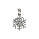 18ct White Gold 0.31ct Diamond Snowflake Pendant
