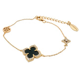 Georgini Midnight Velvet Black Agate Fairwater Bracelet Gold Plated IB1188GB