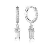 Georgini The Layered Edit Kolm Cubic Zirconia Drop Earrings Silver IE1005W