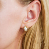 Georgini Wisteria Created Opal Floribunda Earrings Gold Plated IE1174G