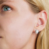 Georgini Wisteria Created Opal Floribunda Earrings Silver IE1174W