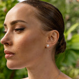 Georgini Sydney Soirée Fairwater Mother of Pearl Earrings Silver IE1187W